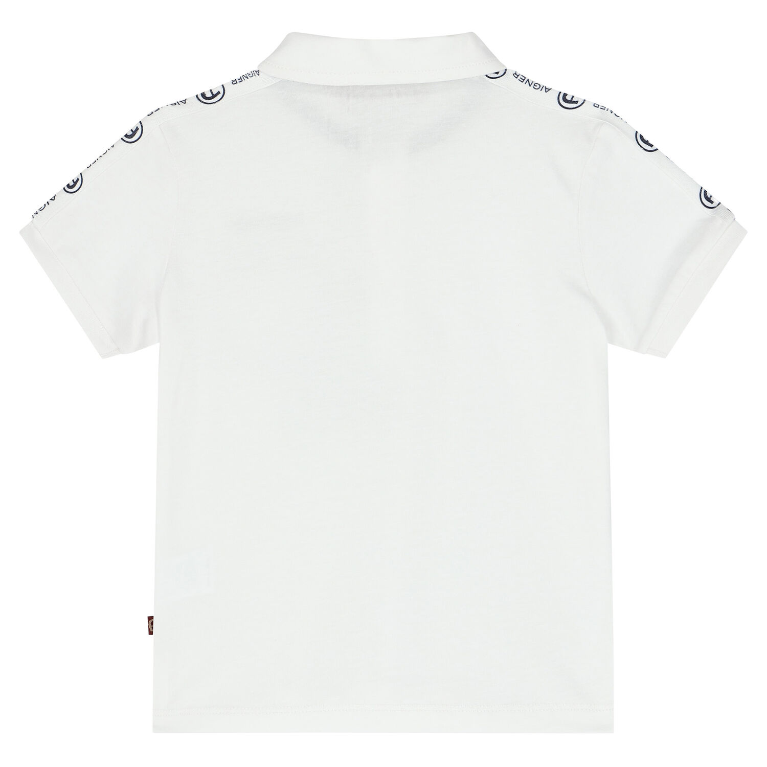 Younger Boys White Logo Polo Shirt, 1, hi-res