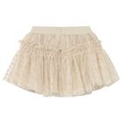 Younger Girls Beige Tulle Skirt, 3, hi-res