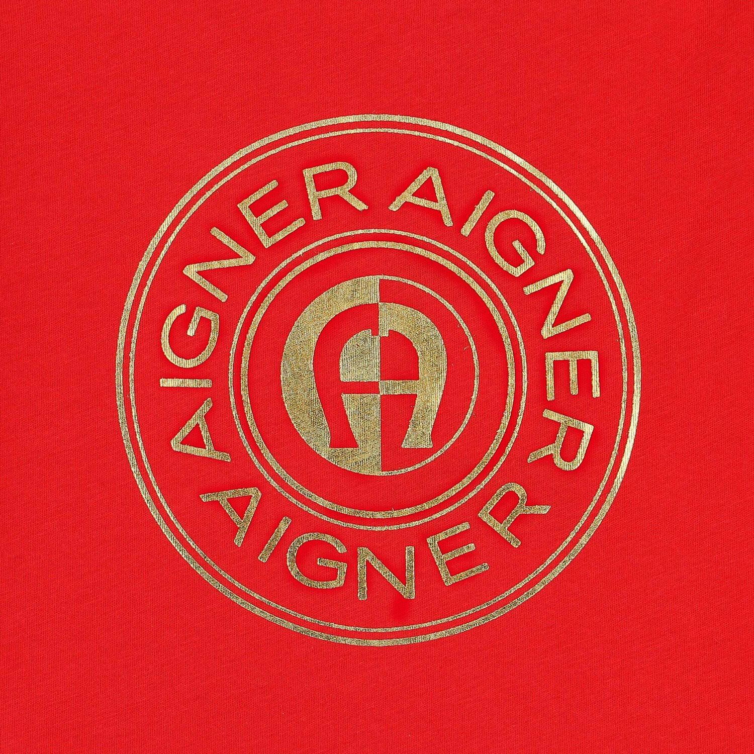 Younger Boys Red & Gold Logo T-Shirt, 1, hi-res image number null