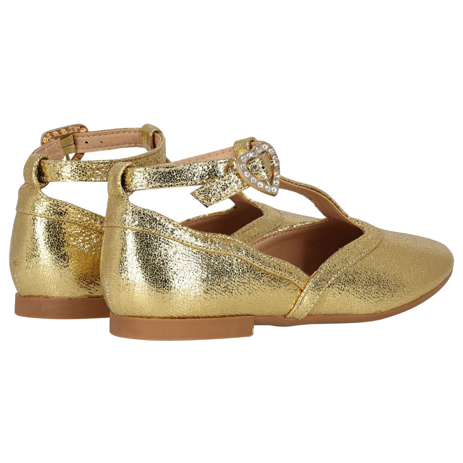 Girls Gold Shoes, 3, hi-res