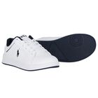 Boys White Logo Trainers, 1, hi-res