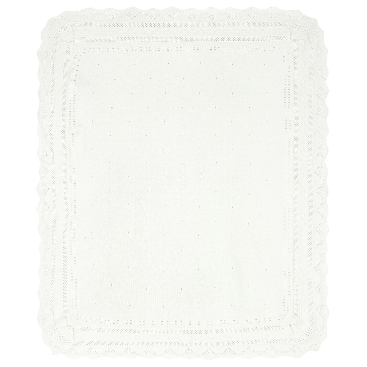 Beige Knitted Baby Blanket, 3, hi-res