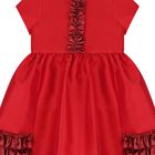 Girls Red Ruffled Dress, 1, hi-res