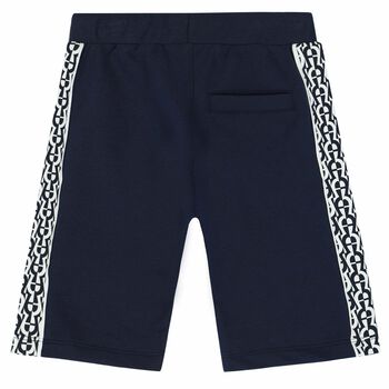 Younger Boys Navy Logo Shorts