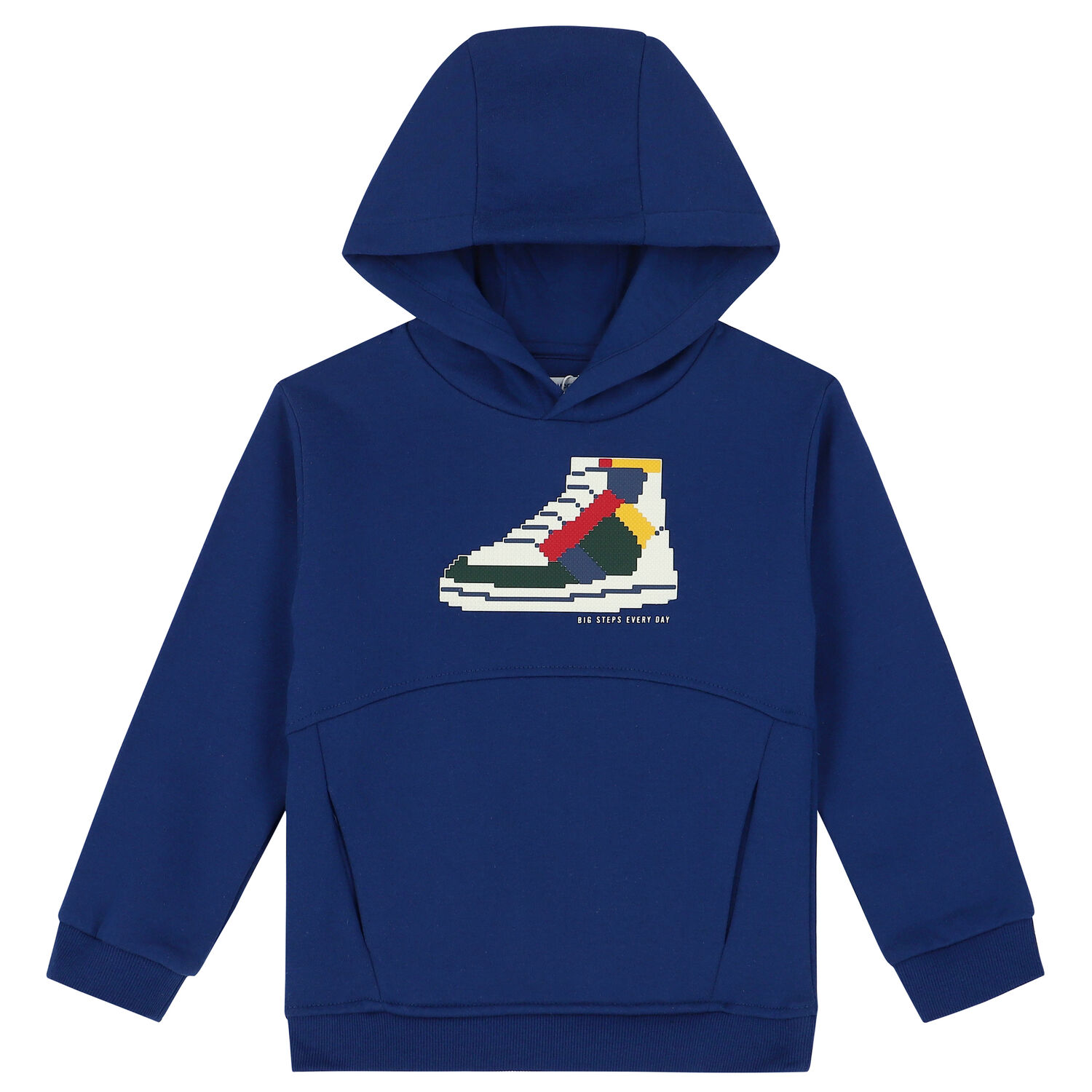Boys Blue Sneaker Hooded Top, 1, hi-res