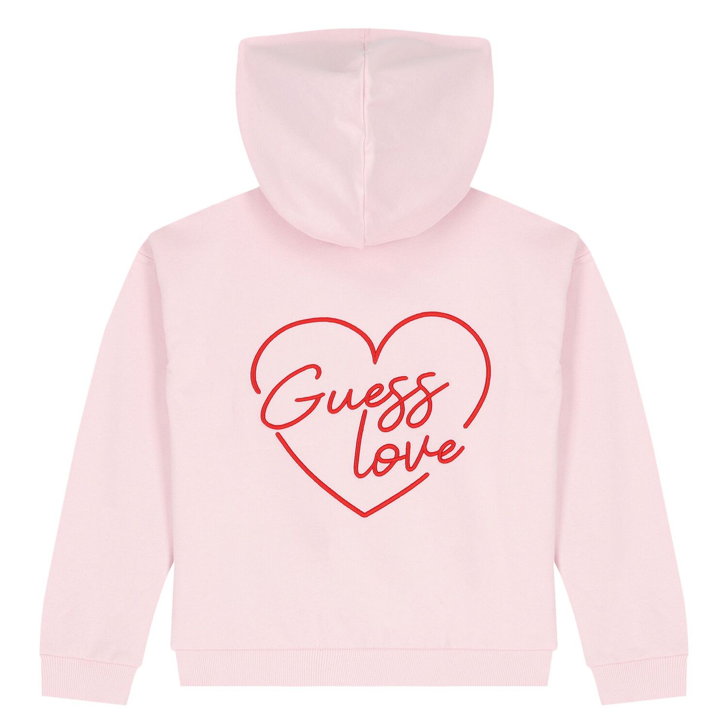Girls Pink Logo Hooded Zip Up Top, 1, hi-res