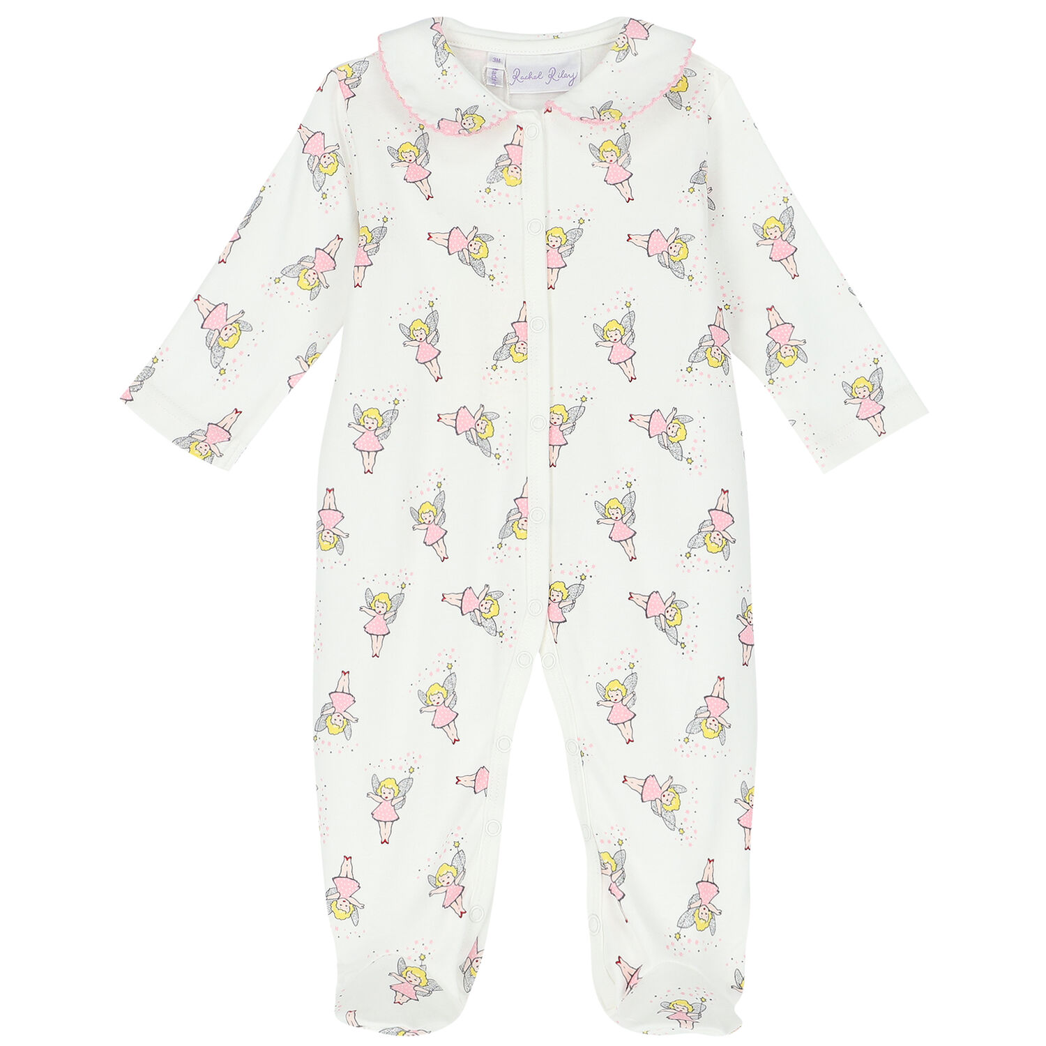 Baby Girls Ivory & Pink Fairy Babygrow, 1, hi-res