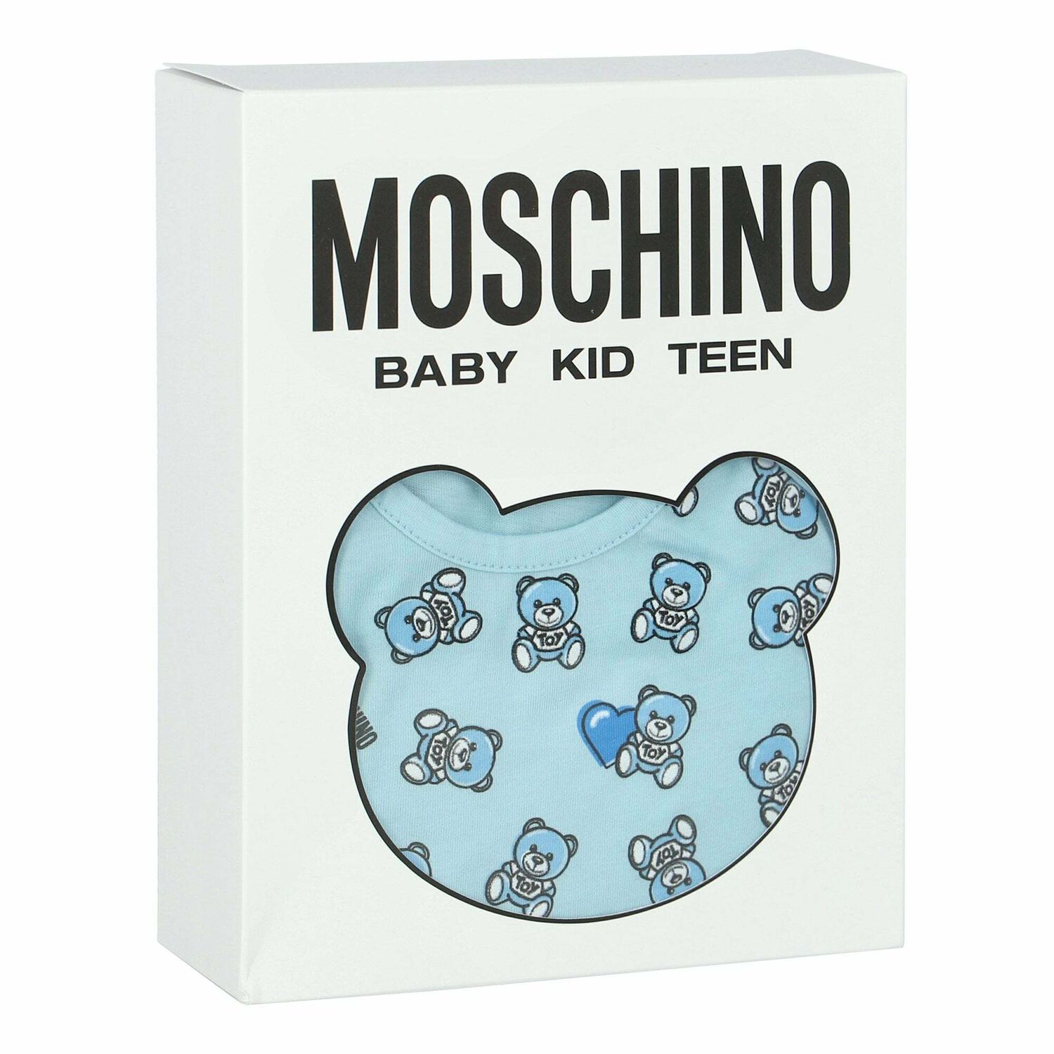 White & Blue Teddy Bear Bodysuit Set, 1, hi-res image number null