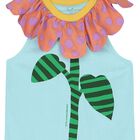 Girls Orange & Aqua Flower Dress, 1, hi-res