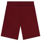 Boys Red Teddy Bear Logo Shorts, 2, hi-res