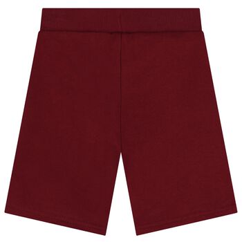 Boys Red Teddy Bear Logo Shorts