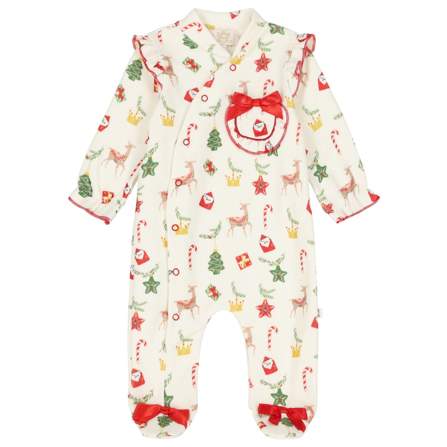 Baby Girls Ivory Babygrow Set, 1, hi-res