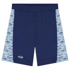 Boys Blue & White Logo Shorts Set, 1, hi-res
