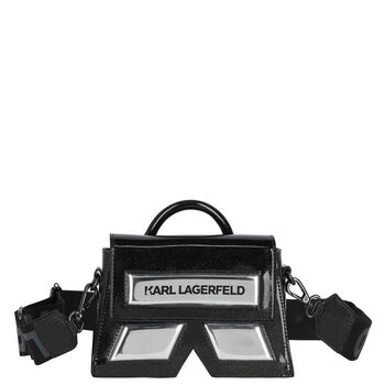 Girls Black Logo Handbag