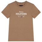 Boys Brown Logo T-Shirt, 3, hi-res