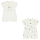 Baby Girls Ivory Rompers ( 2-Pack ), 1, hi-res