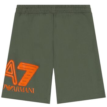 Boys Green Logo Shorts