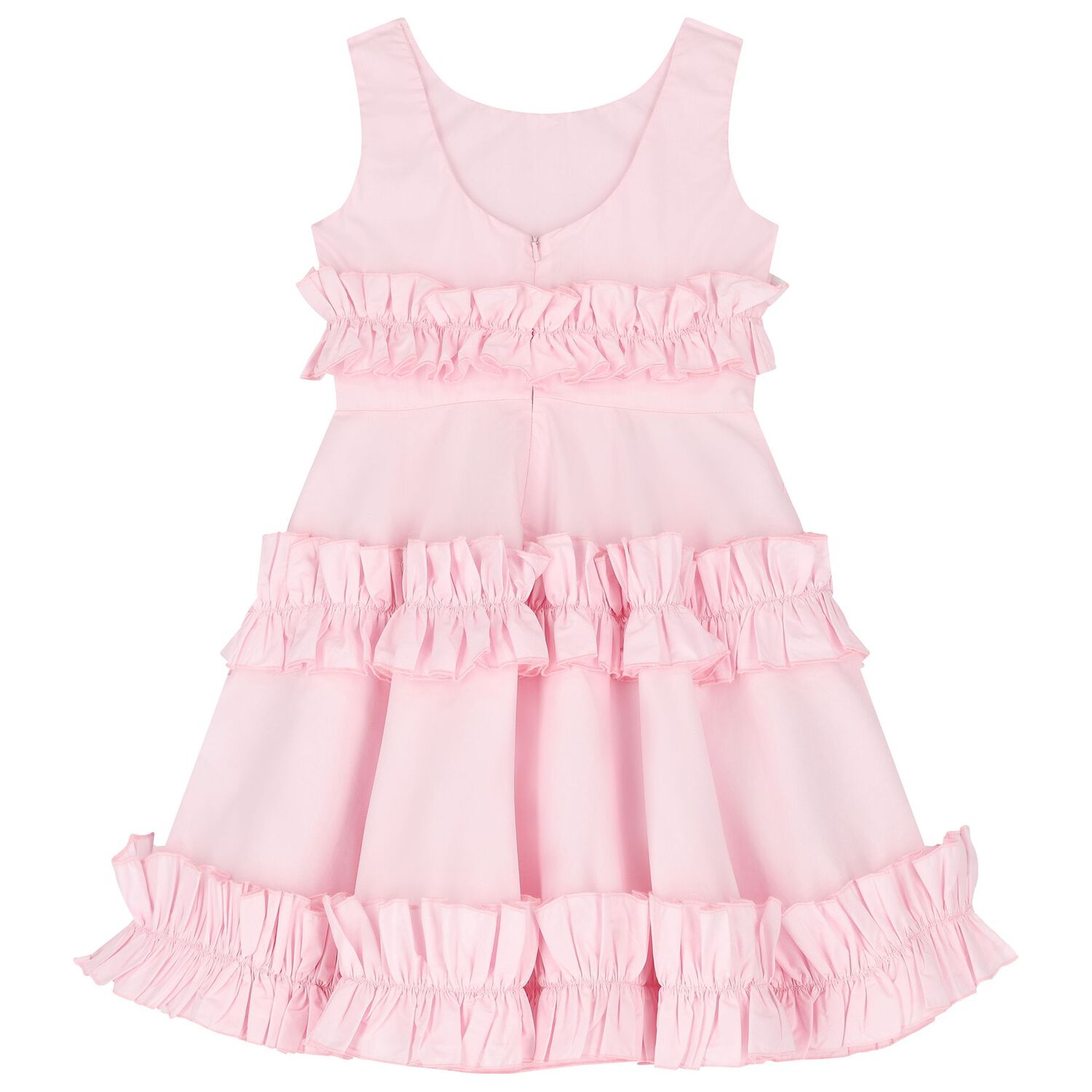 Girls Pink Ruffled Dress, 2, hi-res
