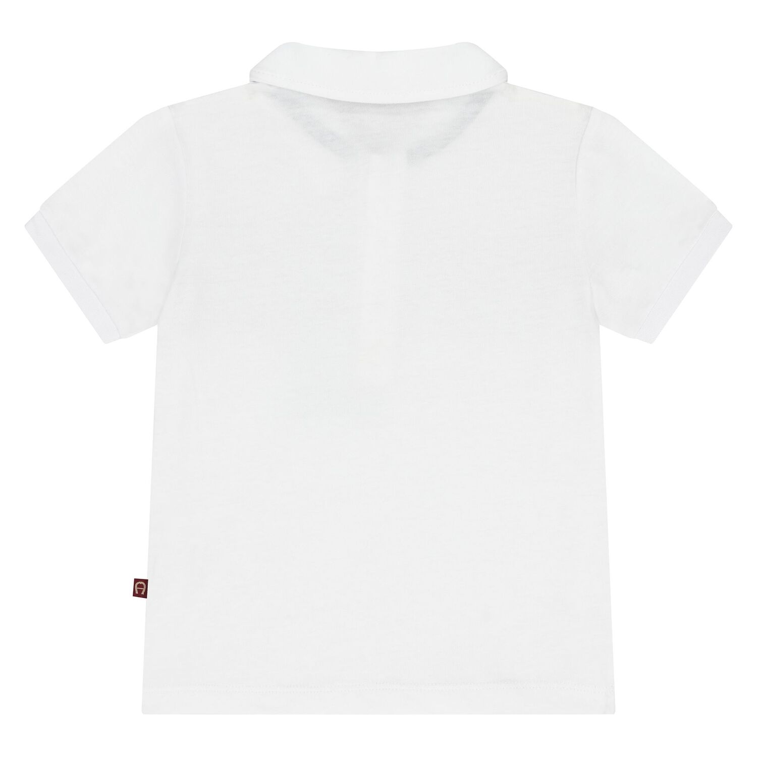 Younger Boys White Logo Polo Shirt, 1, hi-res