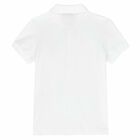 Boys White Logo Polo Shirt, 1, hi-res