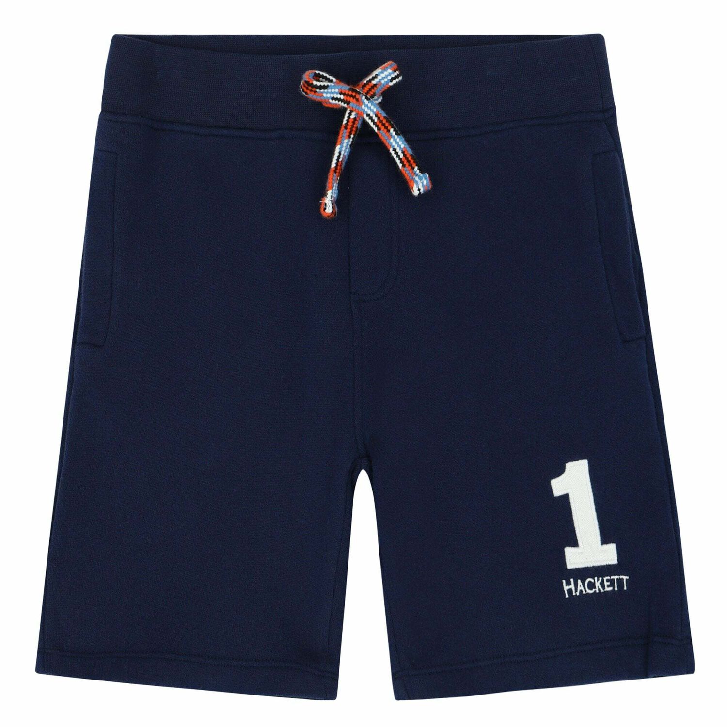 Boys Navy Logo Shorts, 1, hi-res