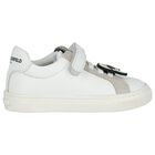 White Ikonik Karl Logo Trainers, 1, hi-res