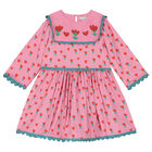 Girls Pink Tulips Dress, 1, hi-res