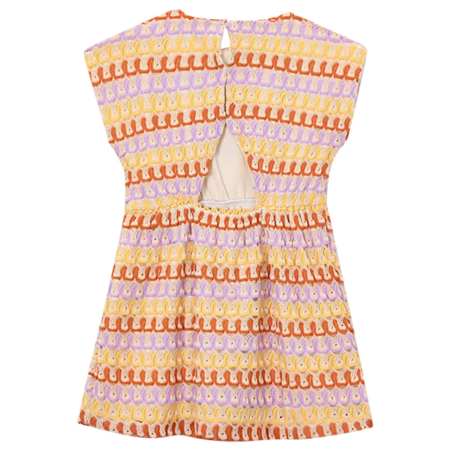 Girls Multi-Coloured Knitted Dress, 2, hi-res