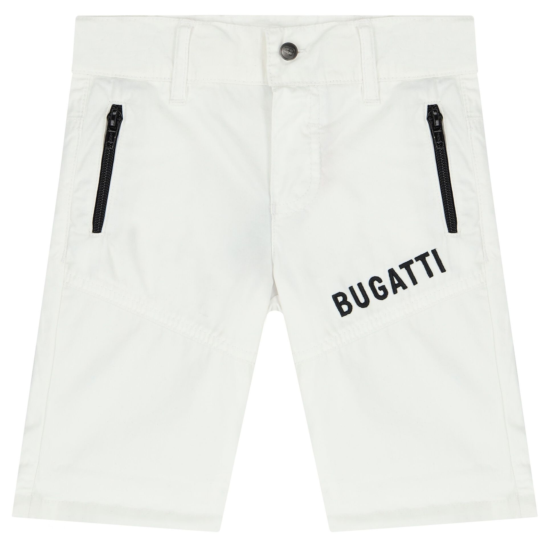 Bugatti Junior Younger Boys White Logo Shorts Junior Couture UK