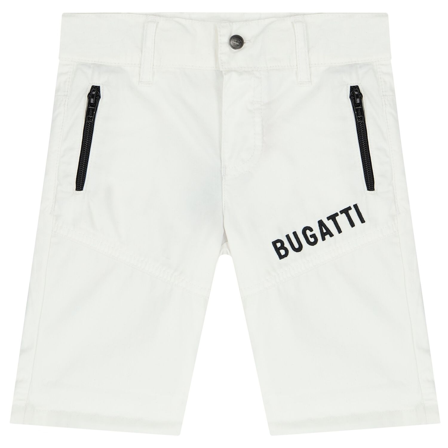 Younger Boys White Logo Shorts, 1, hi-res