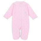 Baby Girls Pink Cotton Babygrow, 1, hi-res