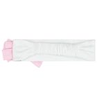 Baby Girls White & Pink Rose Tulle Skirt Set, 1, hi-res