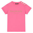 Girls Pink Logo T-Shirt, 2, hi-res