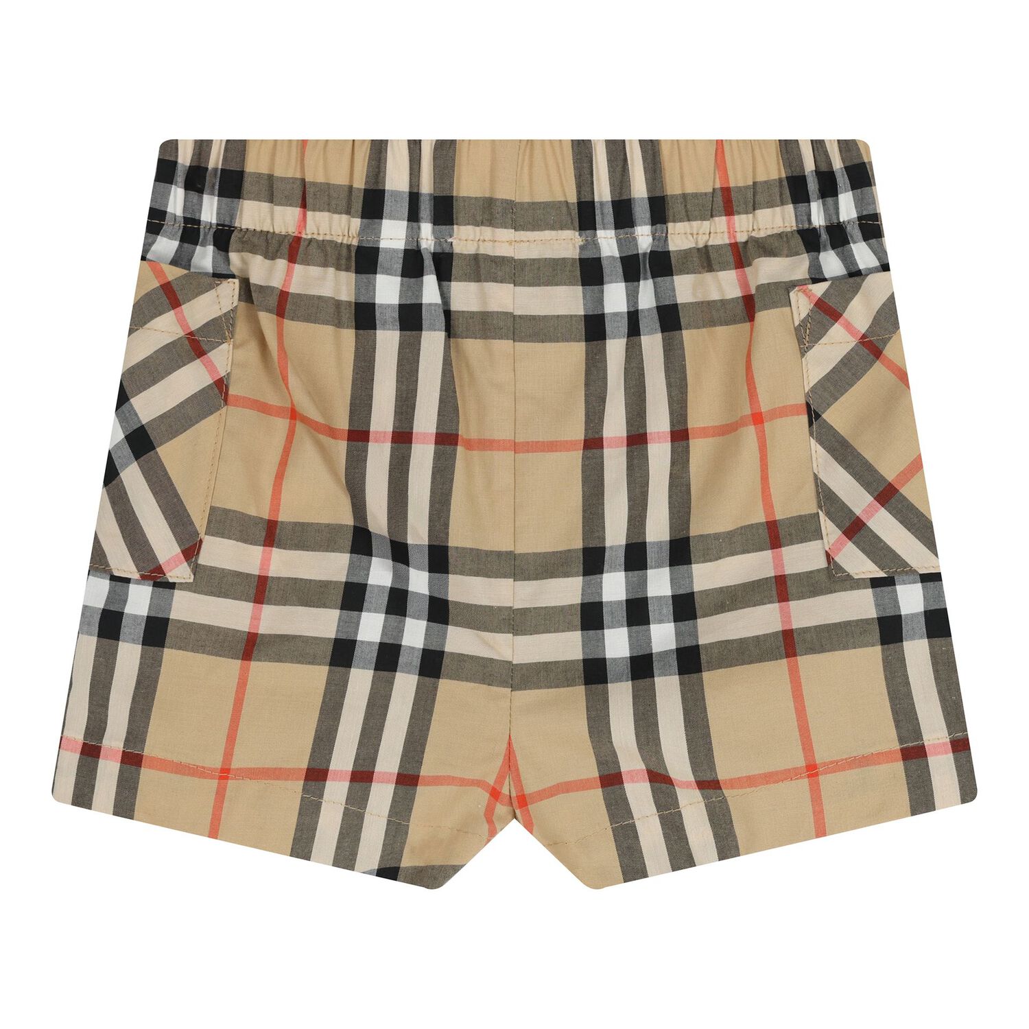 Baby Boys Beige Check Shorts Set, 1, hi-res