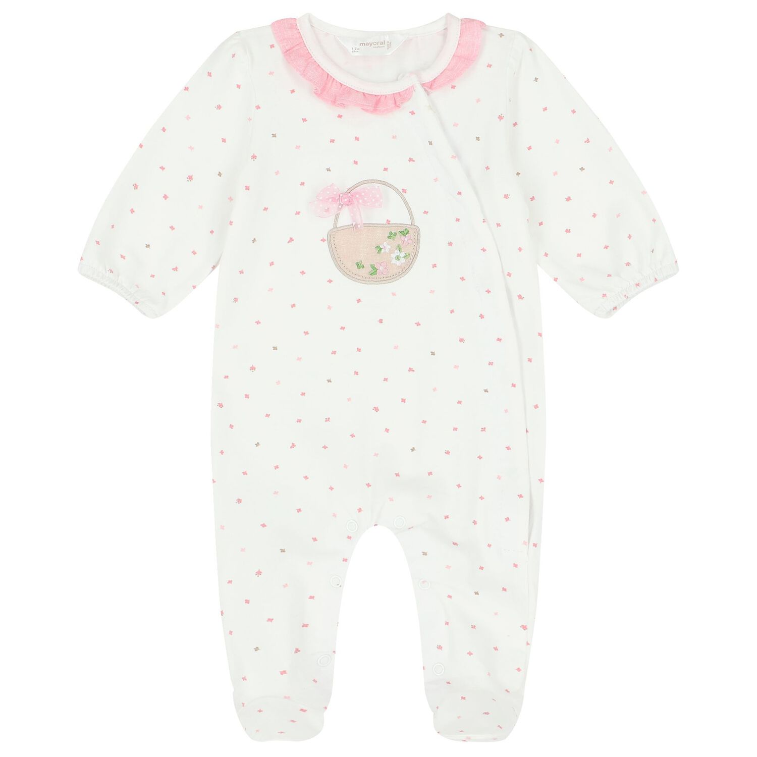 Baby Girls White Babygrows ( 2-Pack ), 1, hi-res