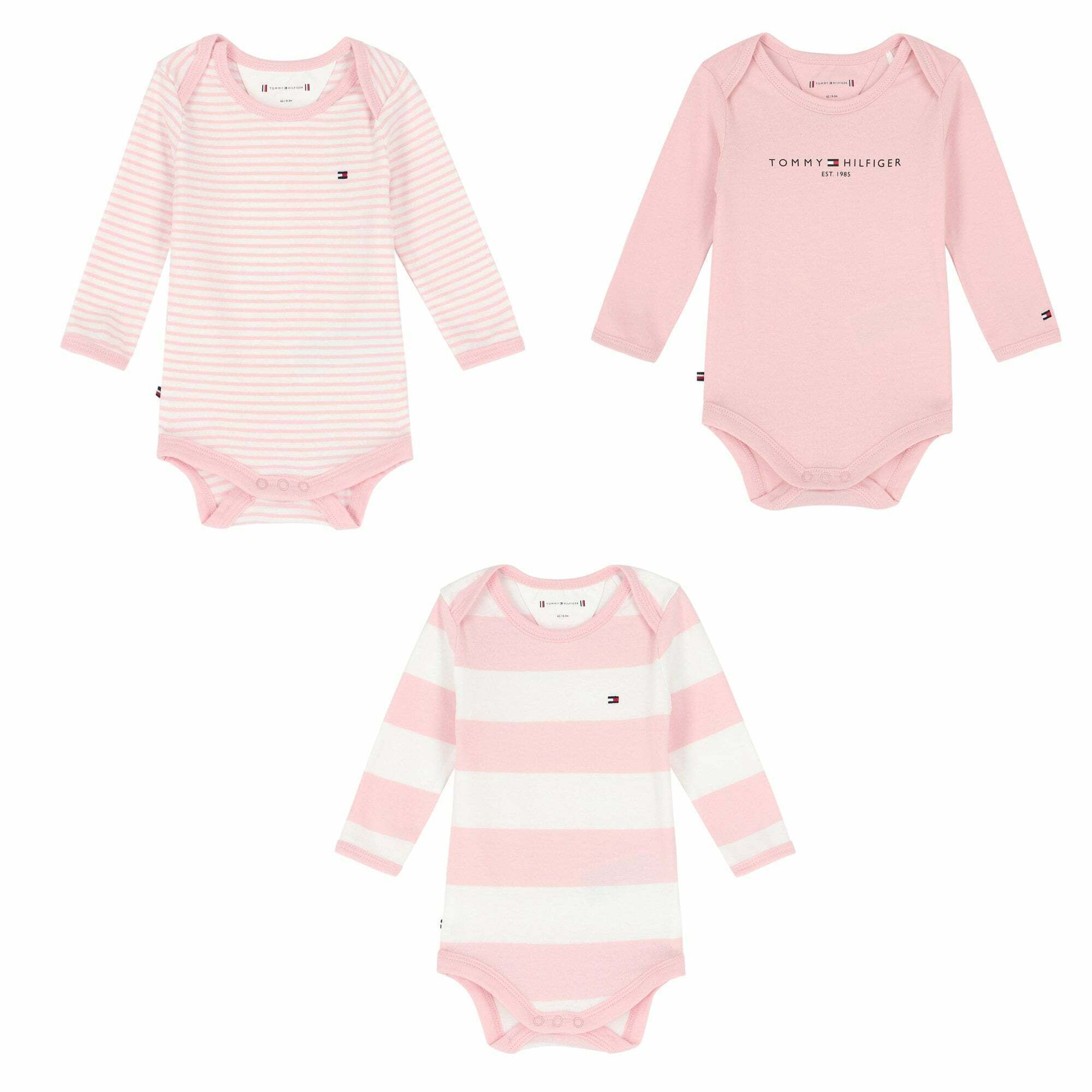 Tommy Hilfiger Baby Girls Three Piece Bodysuit Set Junior Couture UK