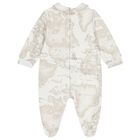 Ivory & Beige Geo Map Babygrow Set, 3, hi-res