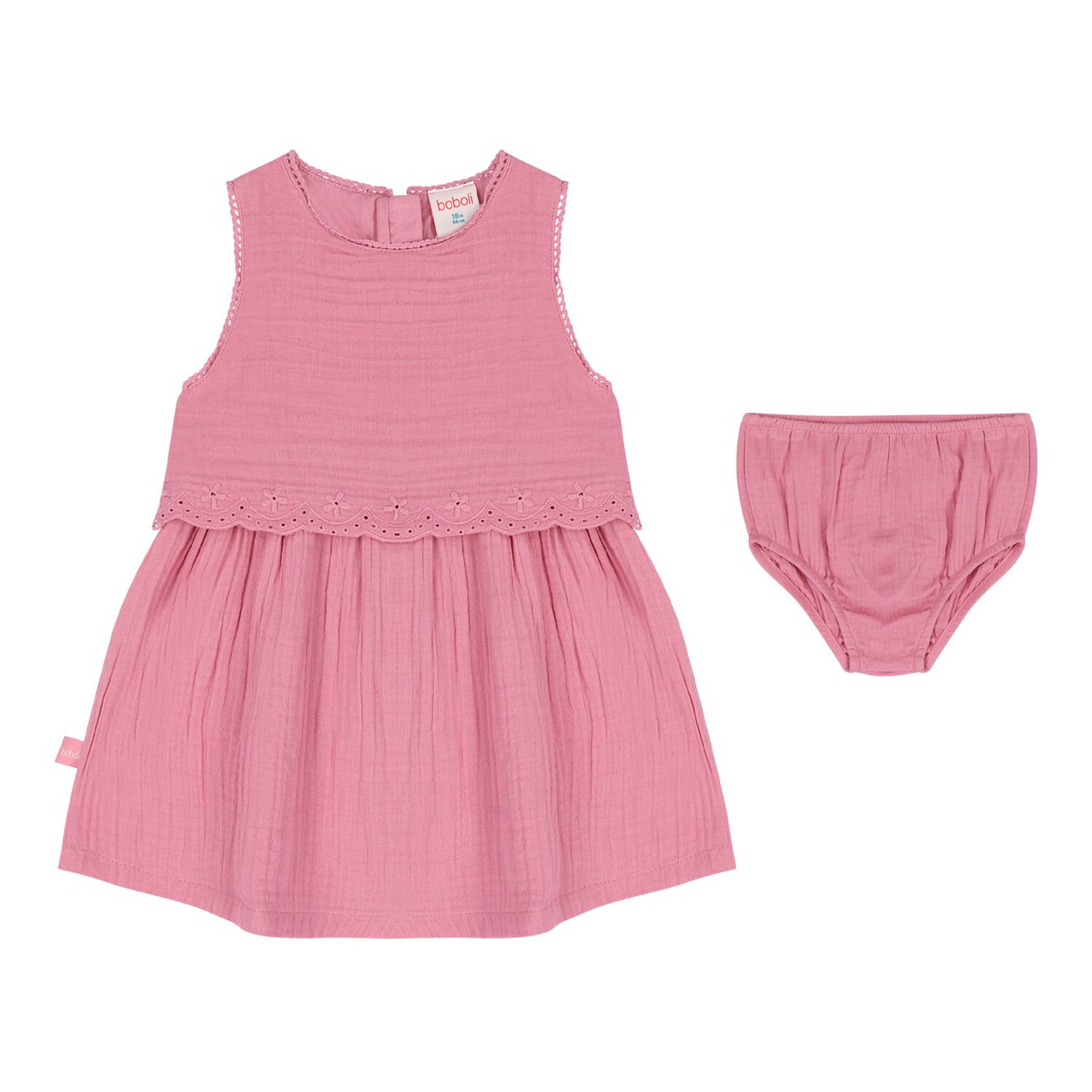 Baby Girls Pink Dress Set, 1, hi-res