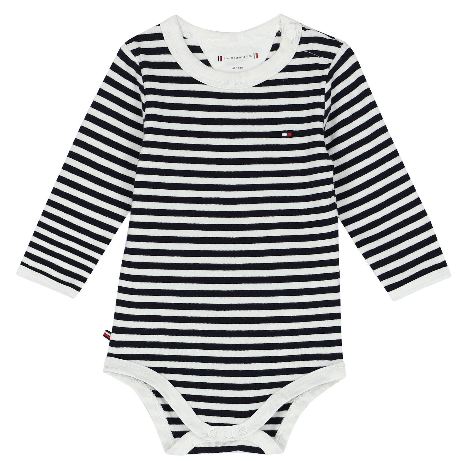 Baby Boys White & Navy Blue Logo Bodysuits (3-Pack), 1, hi-res image number null
