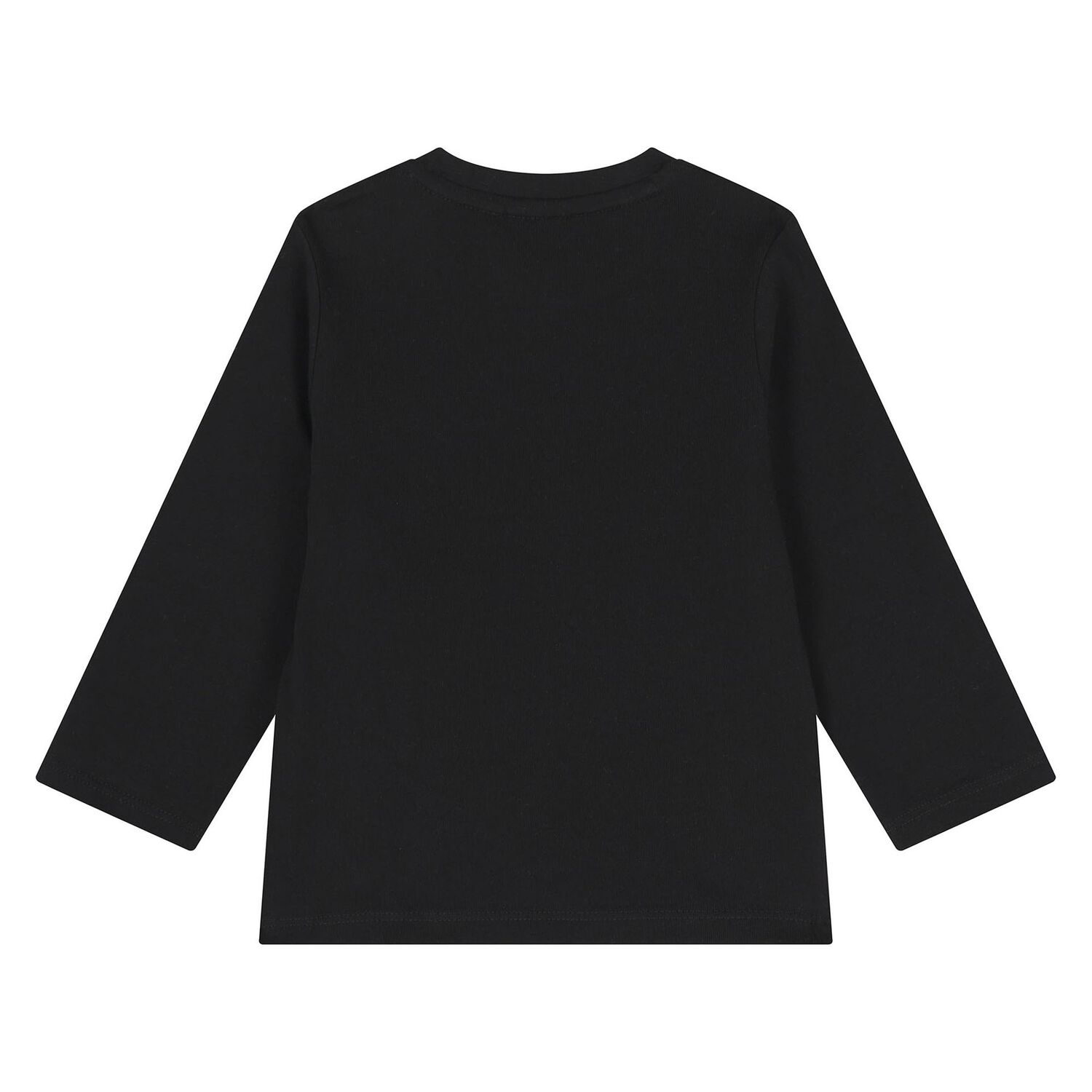 Younger Boys Black Logo Long Sleeve Top, 1, hi-res image number null