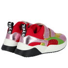 Girls Pink, Gold, Green & Red Trainers, 1, hi-res