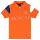 Boys Orange Aston Martin Polo Shirt, 2, hi-res