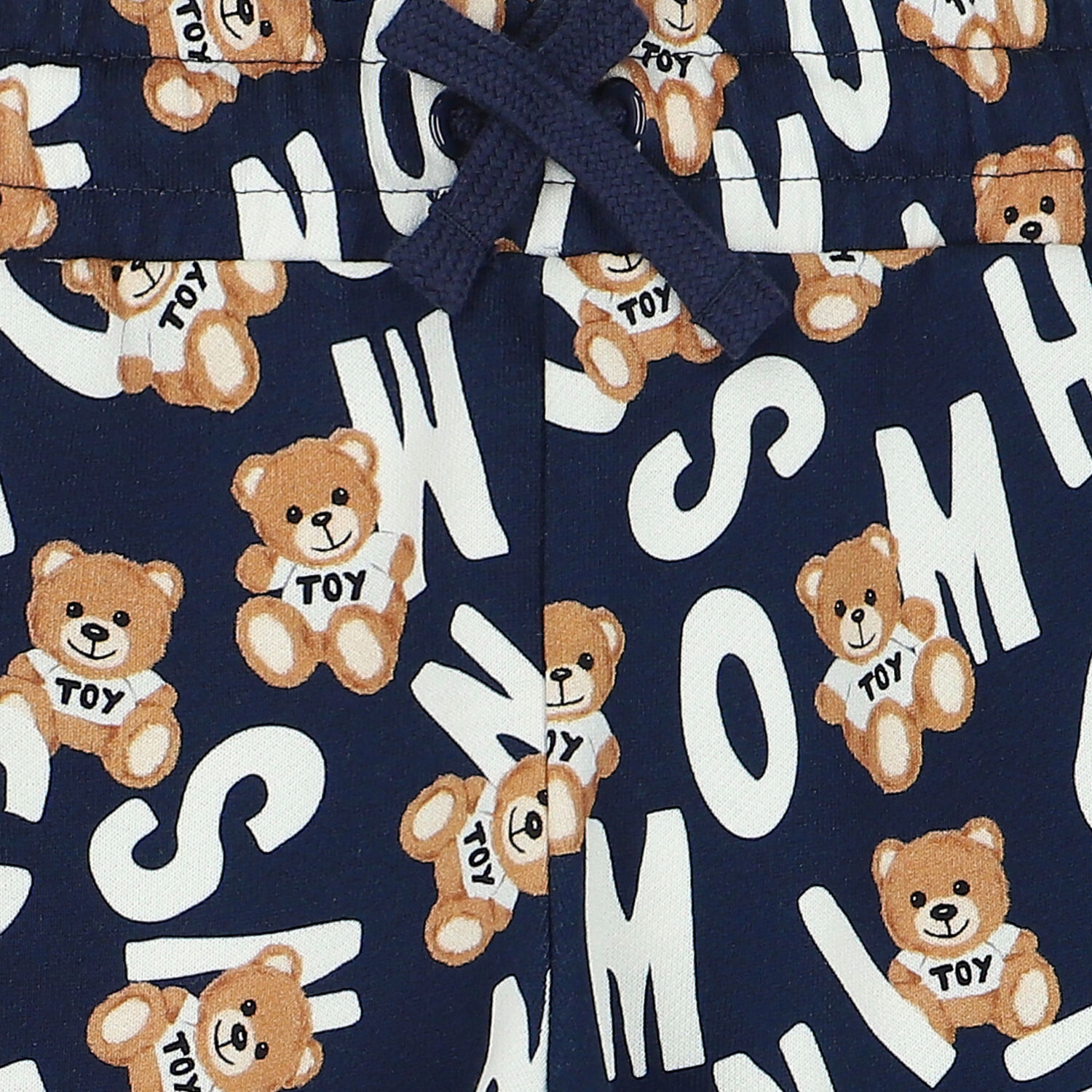Boys Navy Teddy Logo Shorts, 1, hi-res