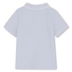 Younger Boys Blue Logo Polo Shirt, 6, hi-res