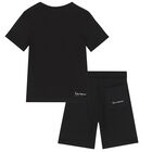 Boys Black Logo Shorts Set, 2, hi-res