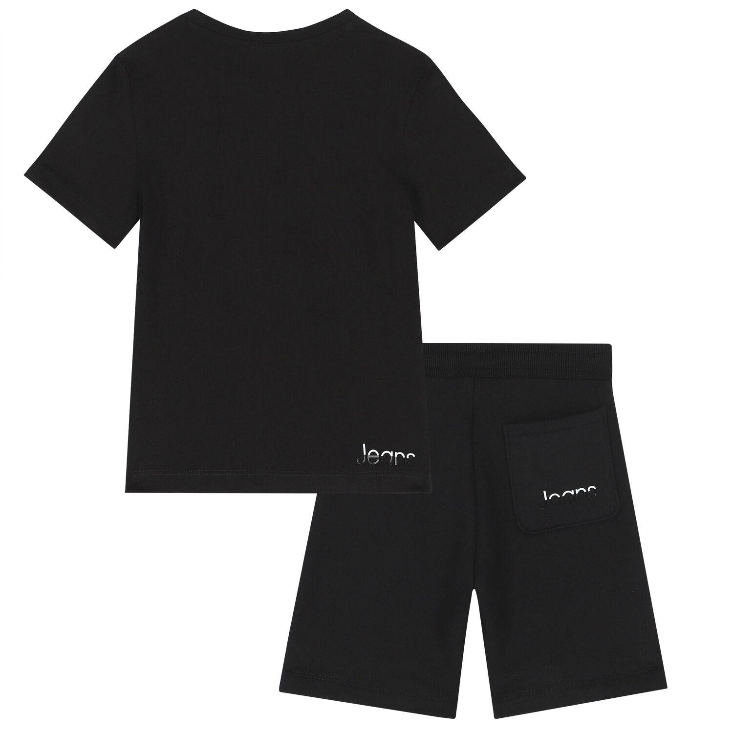 Boys Black Logo Shorts Set, 2, hi-res
