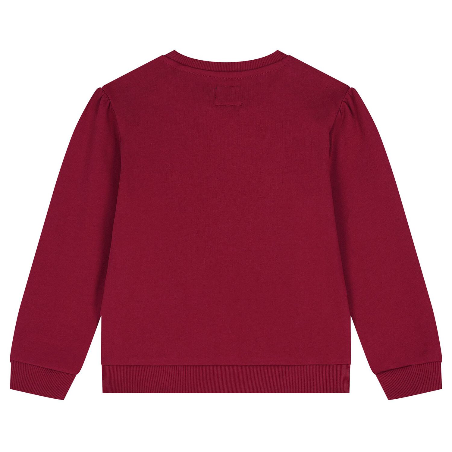 Girls Red Teddy Bear Sweatshirt, 1, hi-res