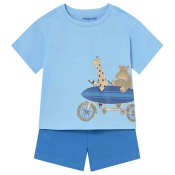 Younger Boys Blue Shorts Set