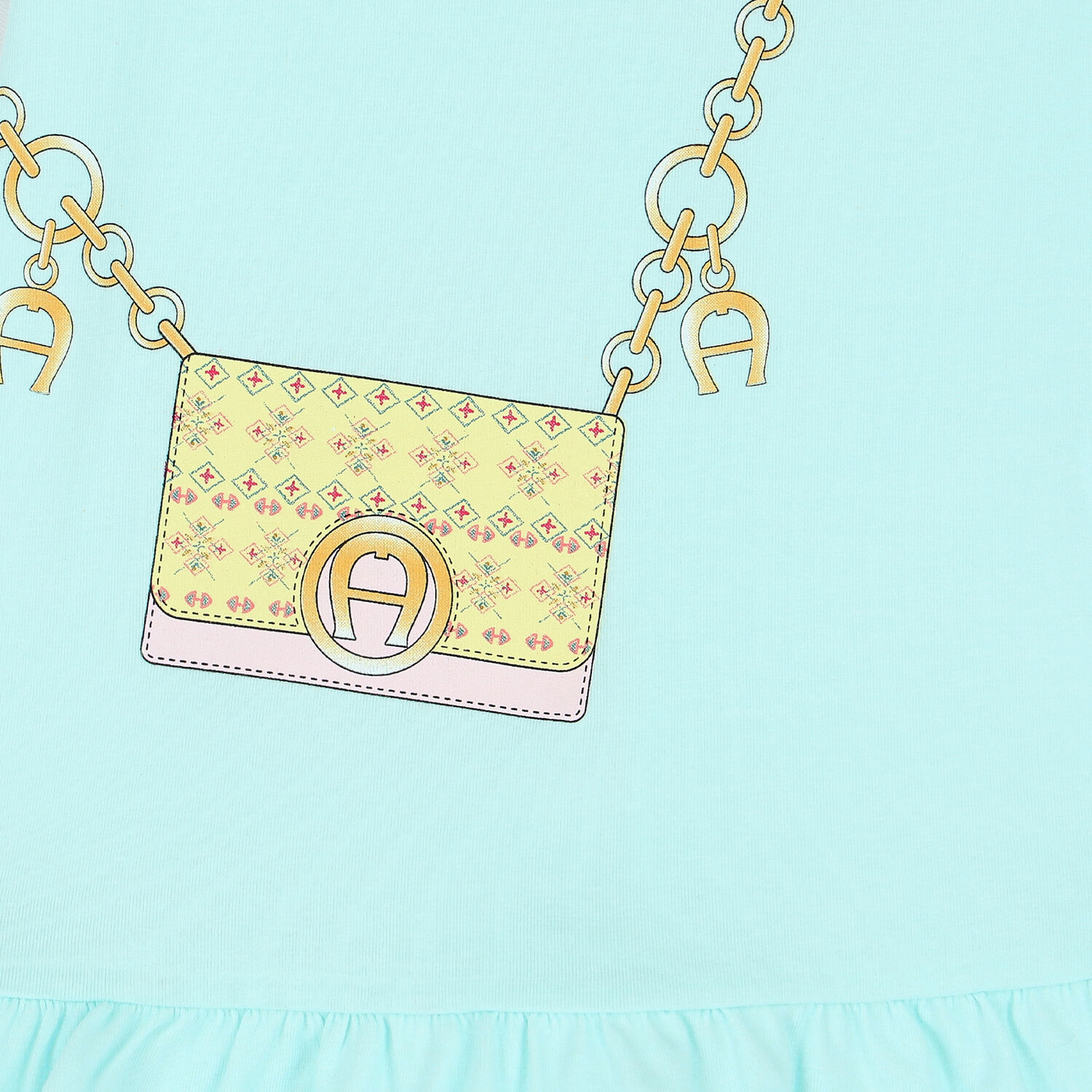 Younger Girls Pink Logo Bag Dress, 3, hi-res