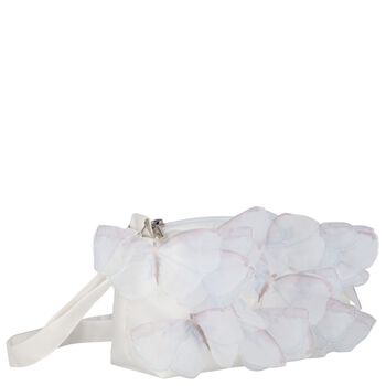 Girls White Butterfly Bag